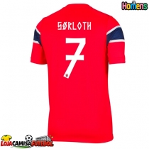 Camisa de Futebol Noruega Alexander Sorloth #7 Equipamento Principal Mundo 2026 Manga Curta